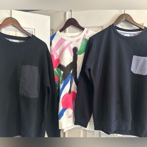 3 Zara Men's Crewneck Sweaters